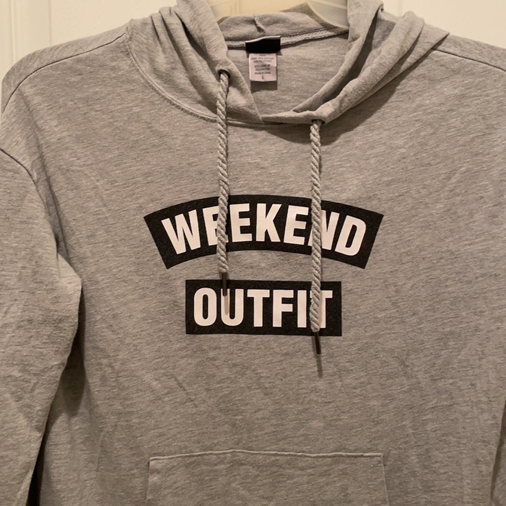 Champion Gray SZ S Kangaroo Pocket Weekend Hoodie - Picture 2 of 12